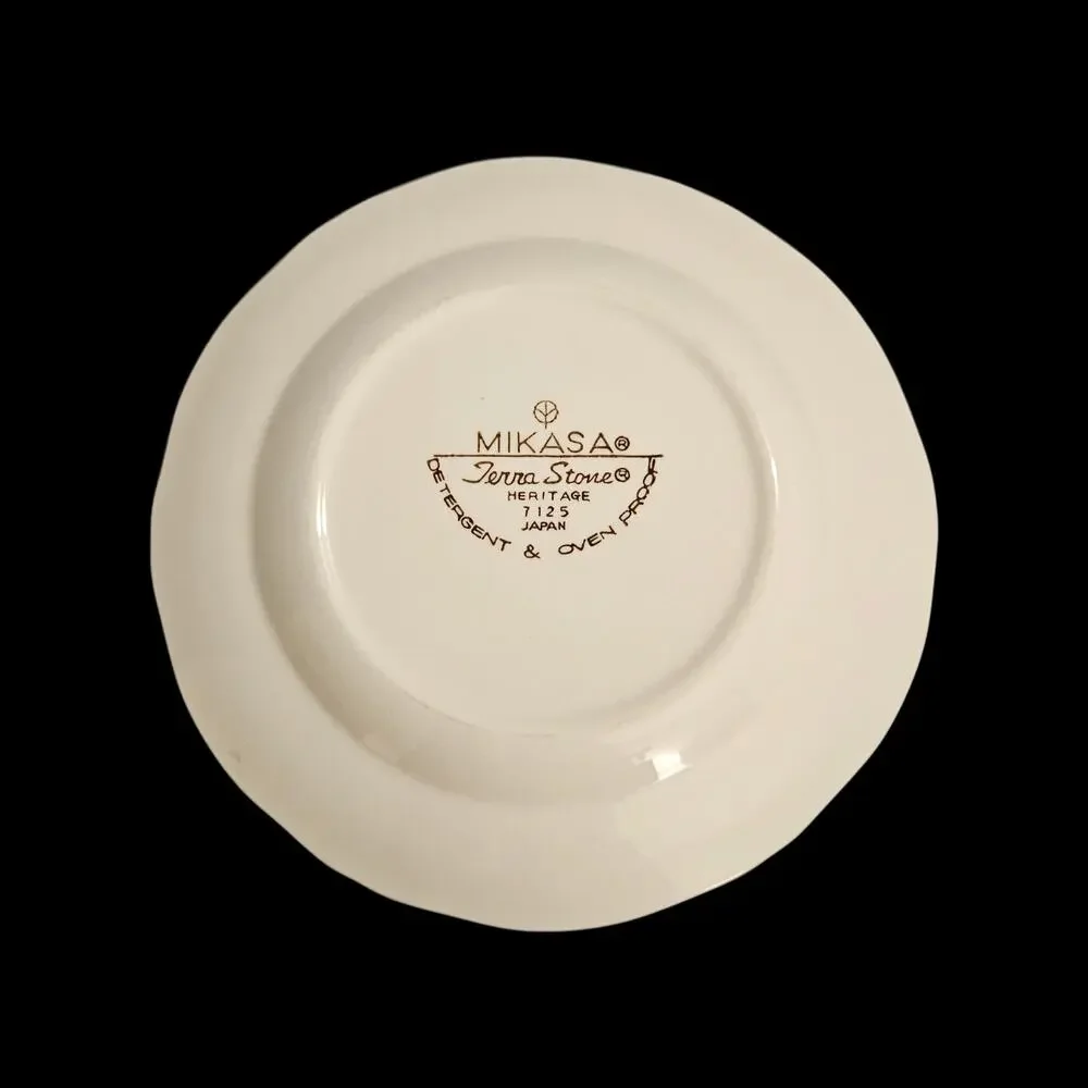 Mikasa Terra Stone Heritage Rooster Salad Plates Set of 2 Japan 7125
